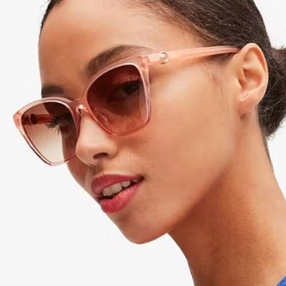 Kate Spade AMIYAH/G/S 02M2 9O Sunglasses Black Cat Eye Frame, Grey Lenses main image 5